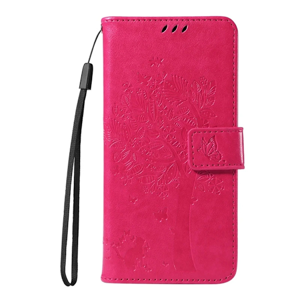 iPhone Air Konstläder Plånboksfodral Tree Pattern - Rosa Rosa
