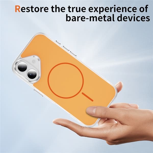 Mobilskal till iPhone 17 MagSafe Skin Touch TPU PC - Orange Orange