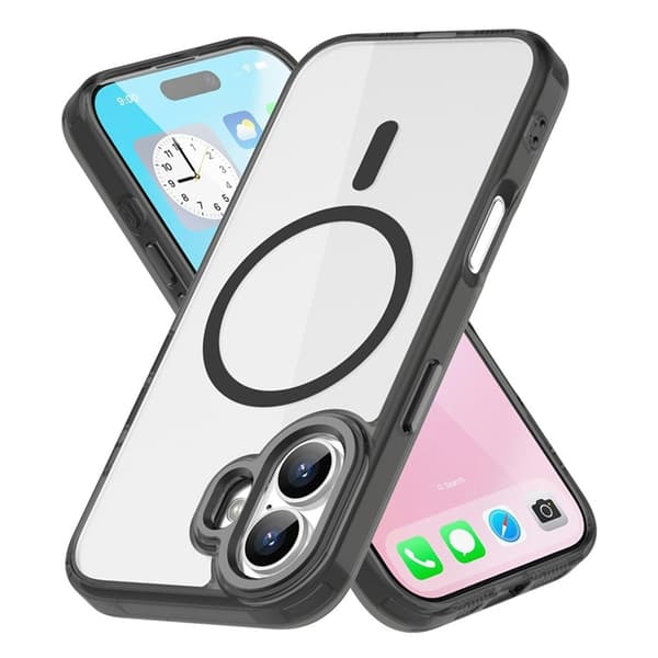 Mobilskal till iPhone 17 MagSafe TPU+PC Transparent - Svart Svart