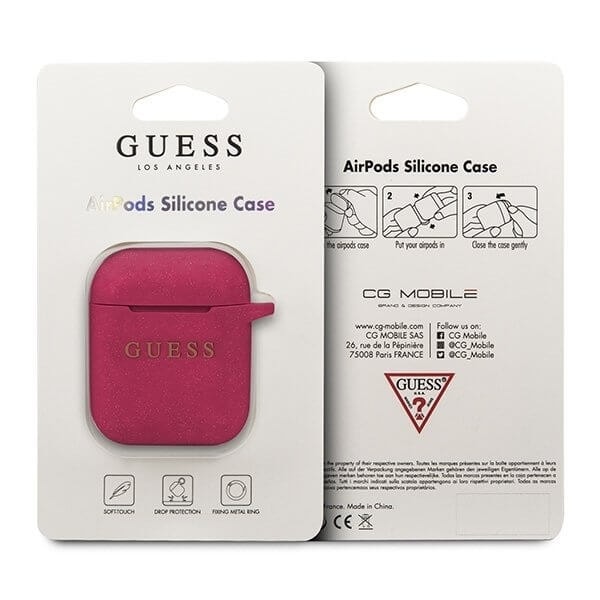 Guess airpod skal Silikon - Fuchsia