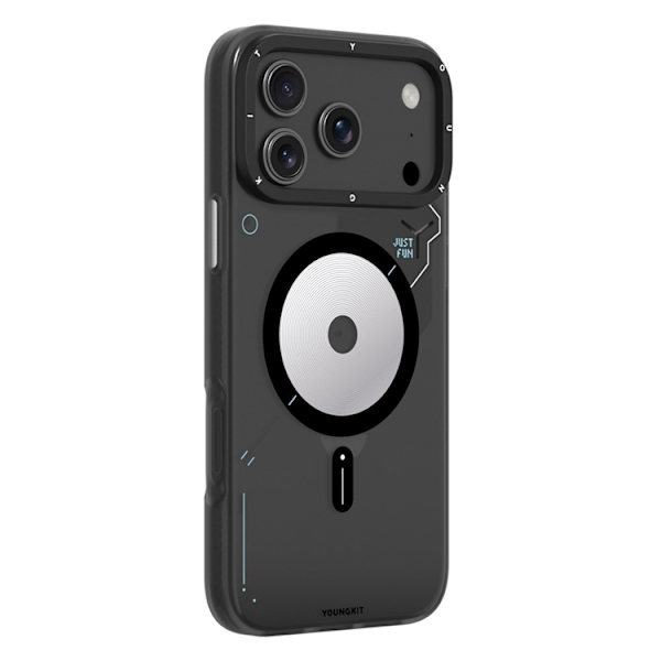YOUNGKIT Mobilskal till iPhone 17 Pro Max MagSafe Unique Disc - Grå Grå