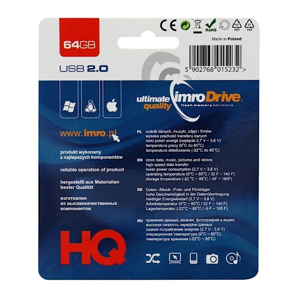 Imro Portable Memory Pendrive Axis 64 GB