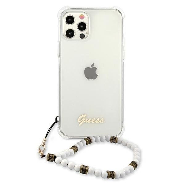 Guess iPhone 12 Pro Max Skal Vit Pearl - Transparent Vit