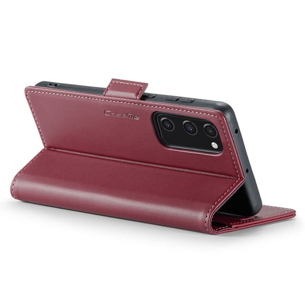 CASEME Plånboksfodral Konstläder för Samsung Galaxy S20 FE - Röd