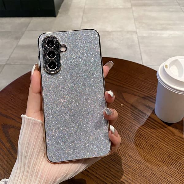 Mobilskal för Samsung Galaxy S26 Plus Glitter Anti Drop PC + TPU - Silver