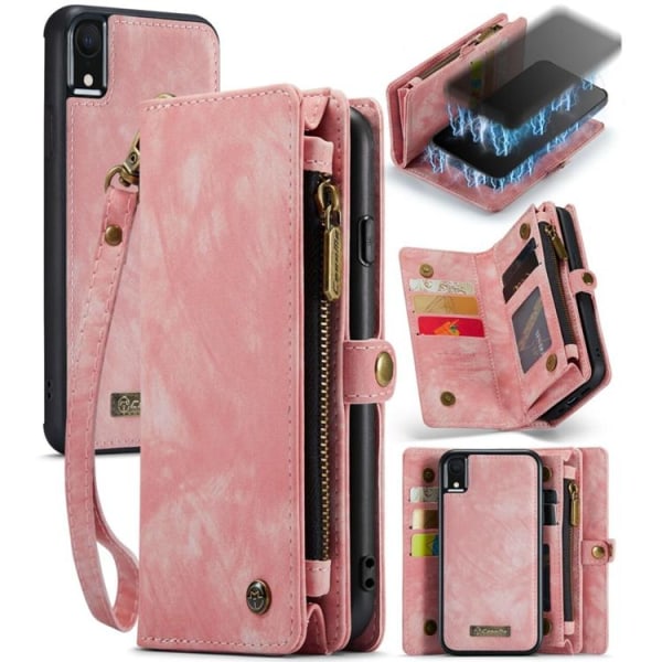Caseme iPhone XR Pung Taske Aftagelig - Pink