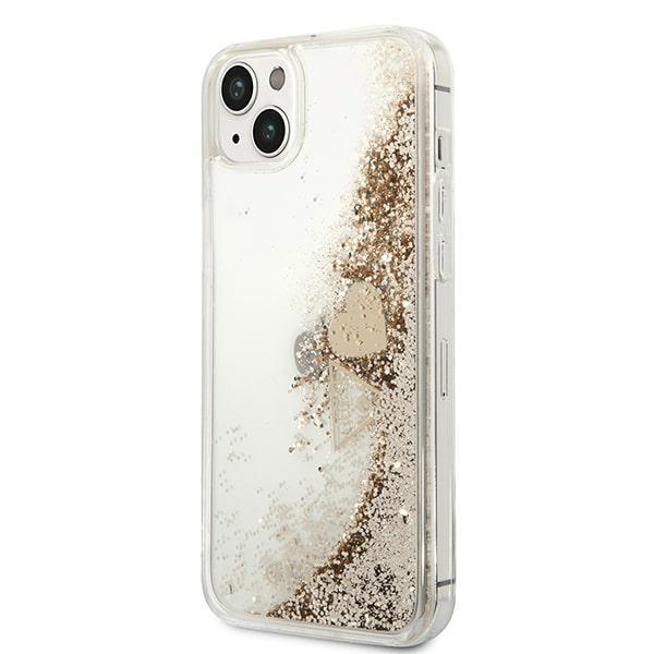 GUESS iPhone 14 Plus Skal Glitter Charms - Guld