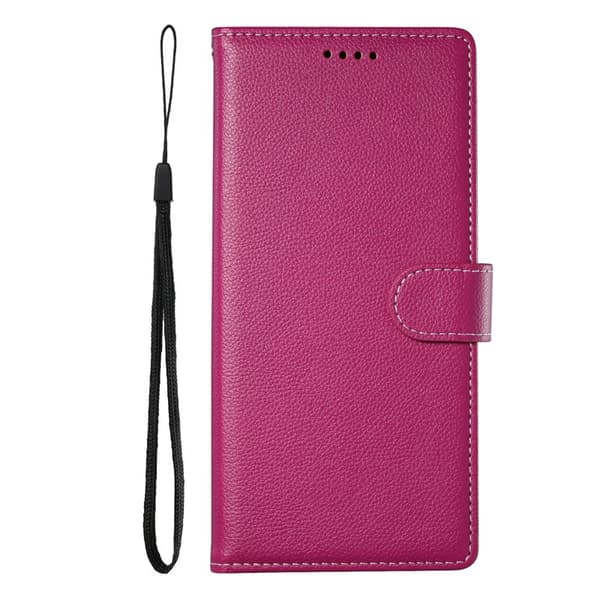 Plånboksfodral för Samsung Galaxy S26 Plus Magnetiskt Konstläder - Rosa