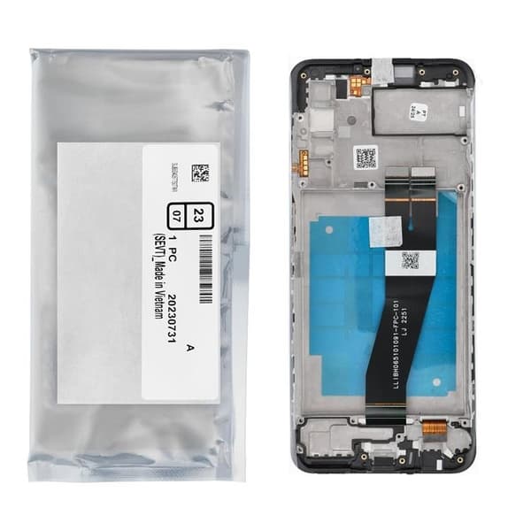 Galaxy A03s Skärm med LCD-display Service Pack GH81-21233A Svart