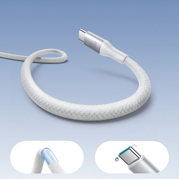 Joyroom USB-C till USB-C kabel 60W 2m Flash Series - Vit Vit