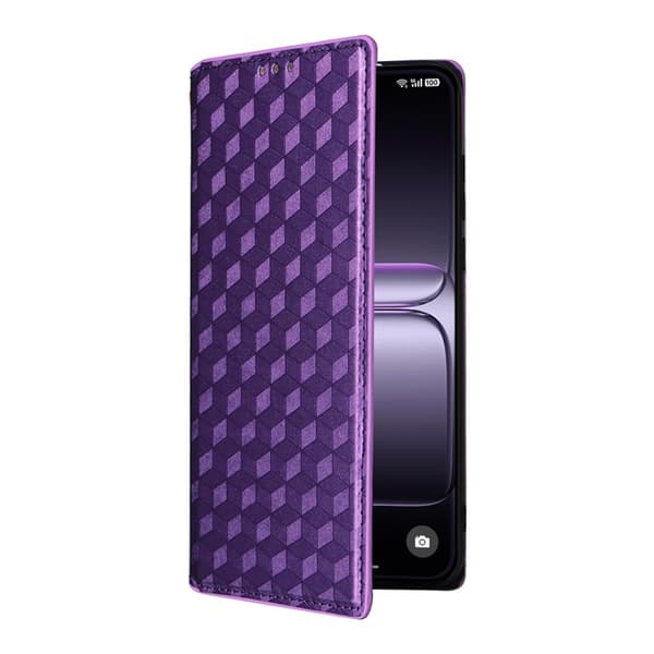 OnePlus Nord 5 Plånboksfodral Rhombus Imprint - Lila Lila
