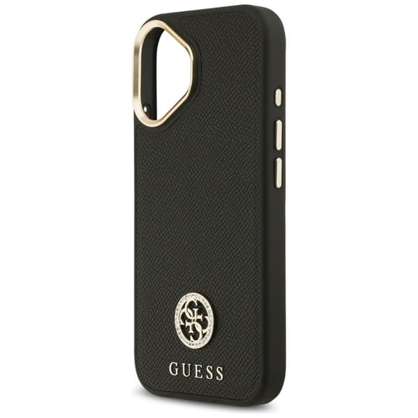 Guess Mobilskal till iPhone 17 Magsafe Grained Strass Logo - Svart Svart