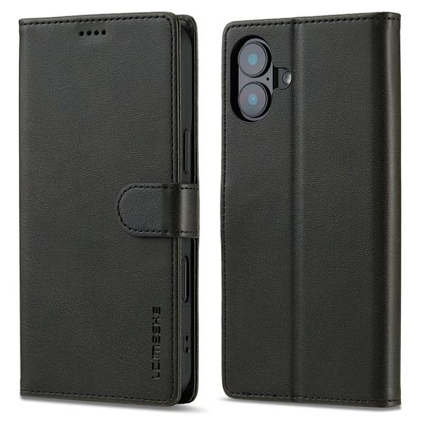 LC.IMEEKE iPhone 16 Plus Plånboksfodral Konstläder - Svart