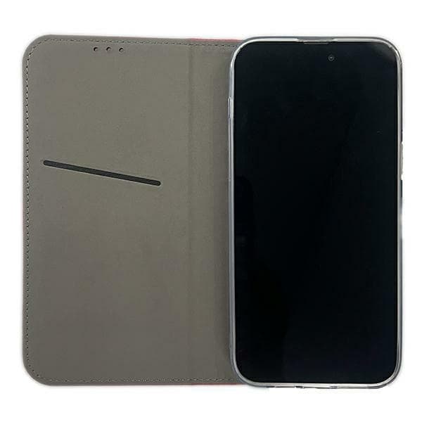 iPhone 15 Pro Max Plånboksfodral Smart Magnet - Röd