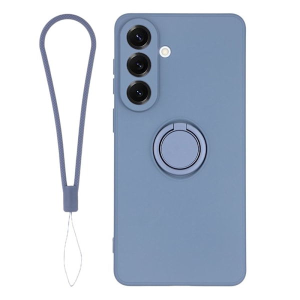 Mobilskal för Samsung Galaxy S26 Plus Silikon med Ring Kickstand - Mörkblå