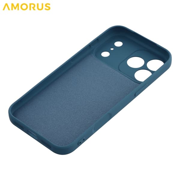 AMORUS Mobilskal till iPhone 17 Pro Precise Cutouts TPU Fiber - Blå Blå