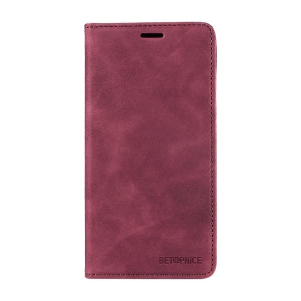 BETOPNICE Samsung Galaxy S25 FE Plånboksfodral Konstläder - Röd