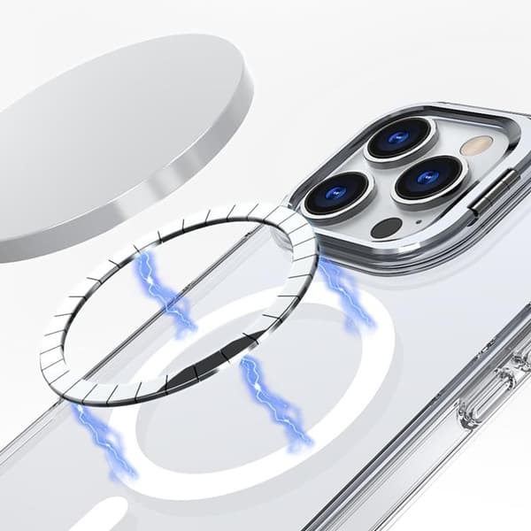 Tech-Protect telefontaske til iPhone 16 Pro Magsafe Magstand - Klar Transparent