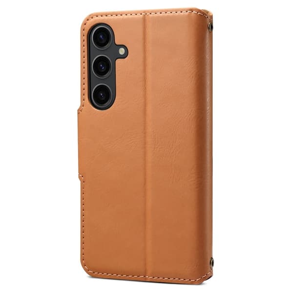DENIOR Samsung Galaxy S24 Plus Plånboksfodral Konstläder Khaki