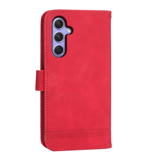 DIERFENG DF-03 Samsung Galaxy A55 5G Plånboksfodral Konstläder - Röd