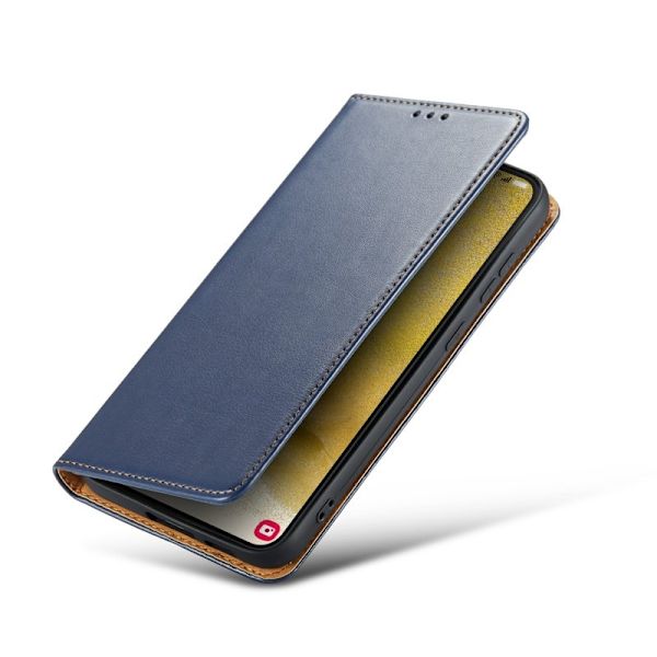 FIERRE SHANN för Samsung Galaxy S24+ Plånboksfodral Konstläder - Blå