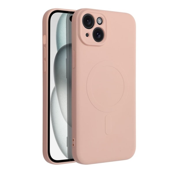iPhone 15 -puhelimen suojakuori Magsafe Silikon - Pinkki