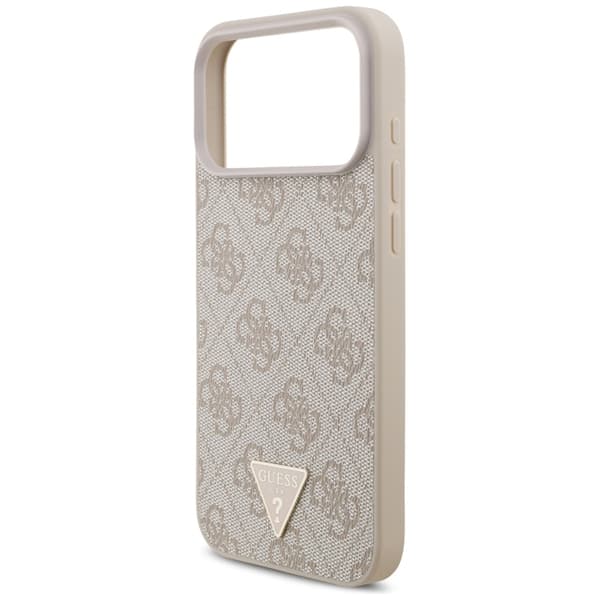 Guess Mobilskal till iPhone 17 Pro Max MagSafe 4G Strap Triangle Logo Rosa