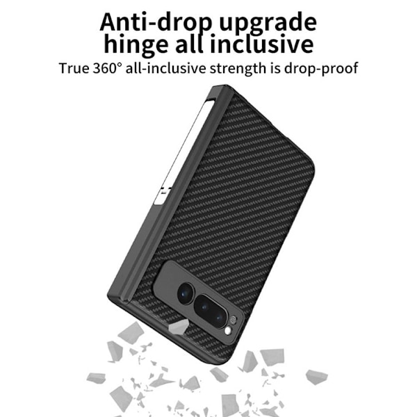 GKK Google Pixel Fold Mobilskal Kickstand PU-Läder - Silver