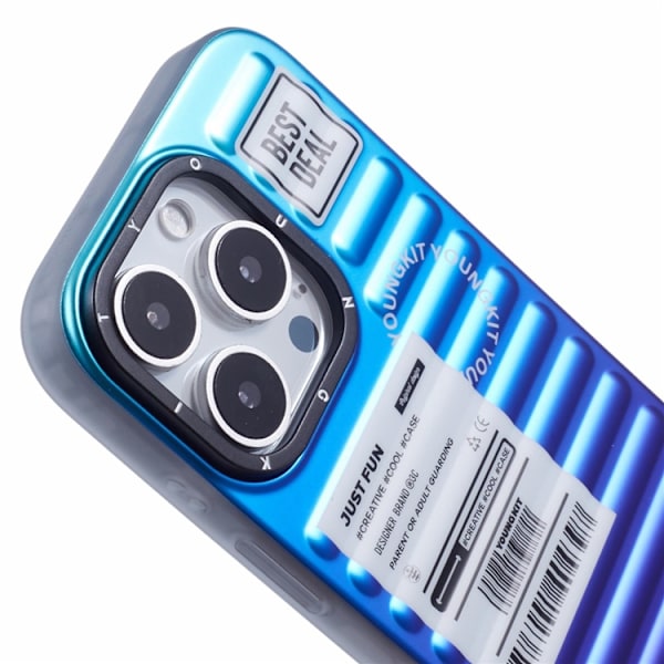 YOUNGKIT Mobilskal till iPhone 16 Pro Suitcase Style Blå