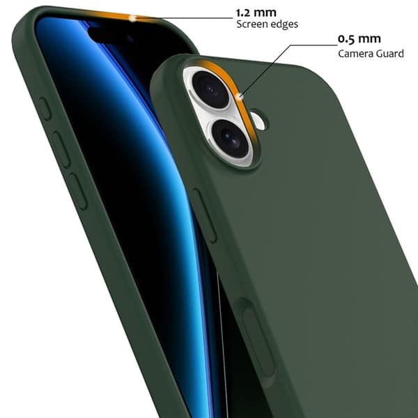 Mobilskal till iPhone 17 MagSafe Silikon Anti-Drop - Mörkgrön Grön