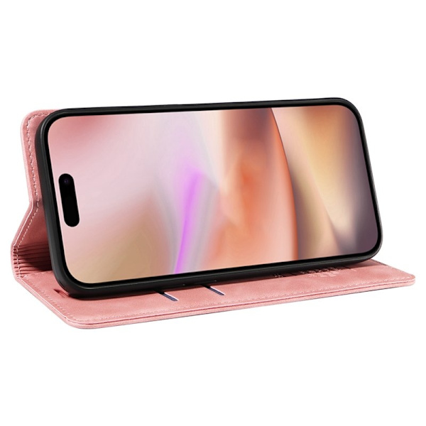 BETOPNICE 003 iPhone 16 Plus Plånboksfodral RFID Blocking Konstläder - Rosa