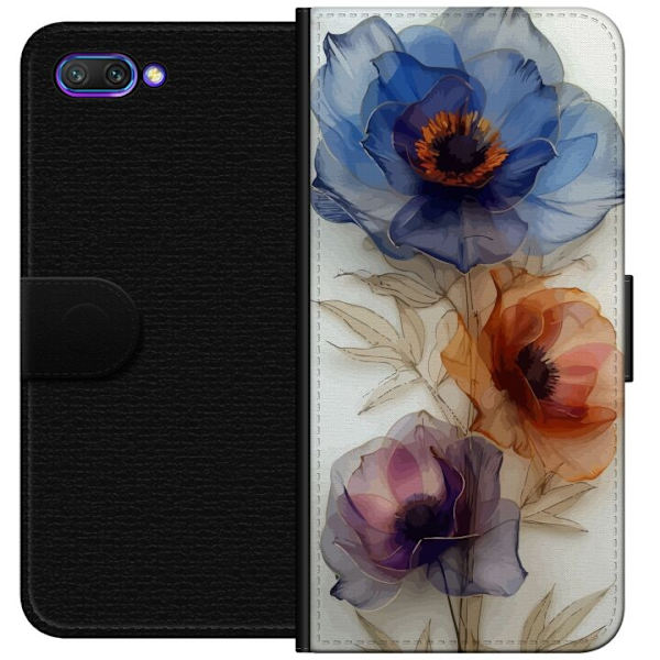 Pungcover til Honor 10 med Silkeblomster