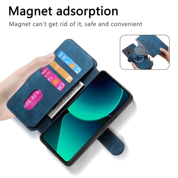 CASENEO Xiaomi 13T Plånboksfodral Konstläder - Blå