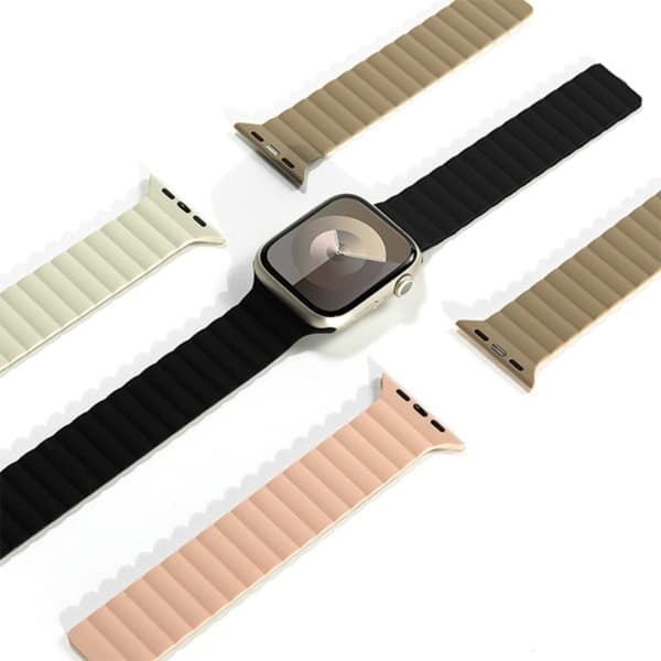 Araree Apple Watch (42/44/45/49mm) Armband Silikon - Vit/Grön Vit