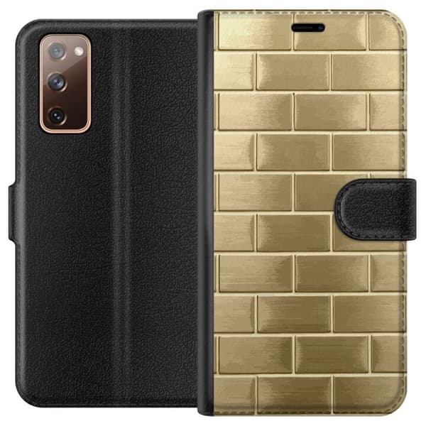 Plånboksfodral till Samsung Galaxy S20 FE med Gyllene Murstenar