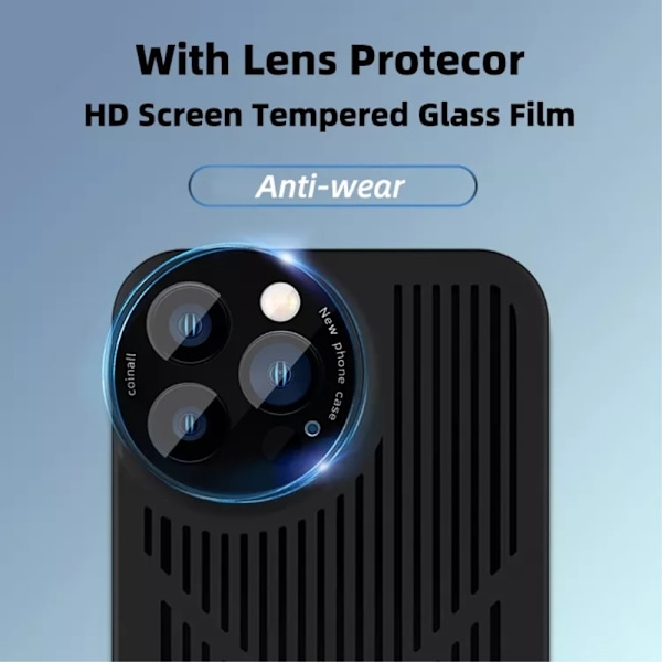 iPhone 13 Pro Max Skal Graphene Heat Dissipation - Blå Bl