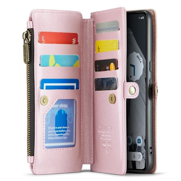 CASEME Plånboksfodral Konstläder till Google Pixel 8 Pro - Rosa