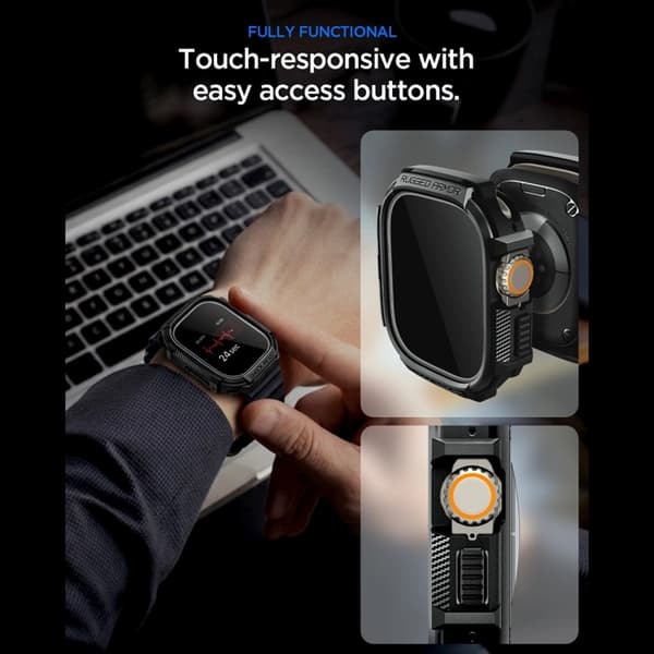Spigen Skal för Apple Watch Ultra 1/2/3 (49mm) Rugged Armor