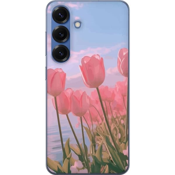 Mobilskal till Samsung Galaxy S25+ med Rosa Tulpaner
