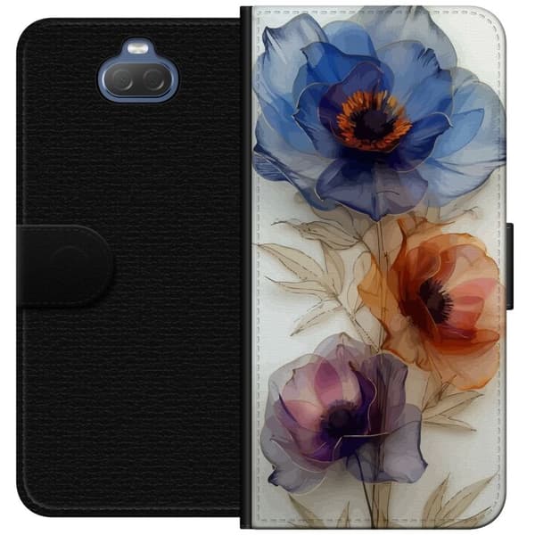Plånboksfodral till Sony Xperia 10 med Silkesblommor