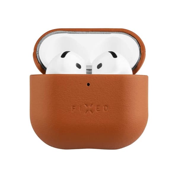 FIXED Äkta läderfodral för Airpods 4/4 ANC Brun