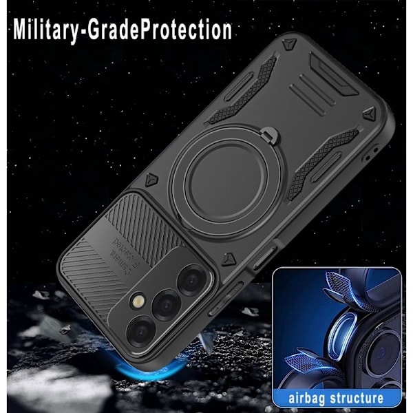 Mobilskal för Samsung Galaxy S26 Plus Magnetiskt Shockproof TPU + PC - Svart