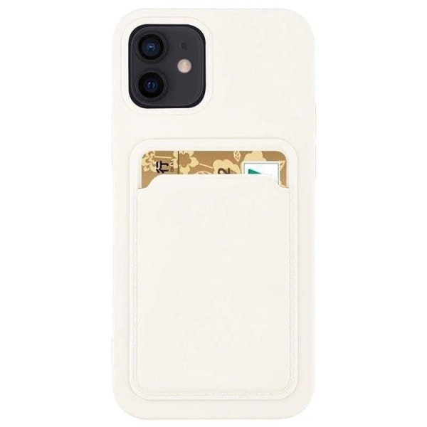 Silikoninen korttikotelon kansi Samsung Galaxy S21 Ultra 5G - valkoinen White