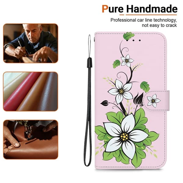 Sony Xperia 1 VII Konstläder Plånboksfodral Pattern Printing - Lily Flerfärgad