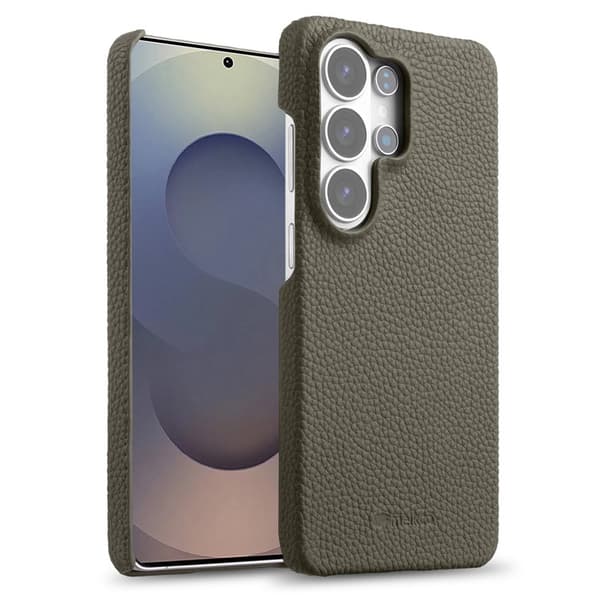 MELKCO Mobilskal för Samsung Galaxy S26 Ultra Magnetiskt Äkta läder - Grå