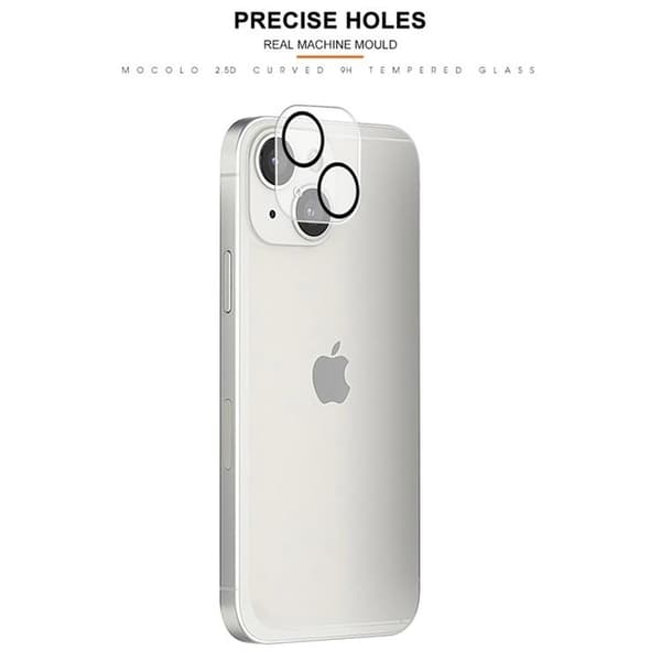 MOCOLO iPhone 14 Plus -kameran linsskydd i härdat glas 9H - Clear Transparent
