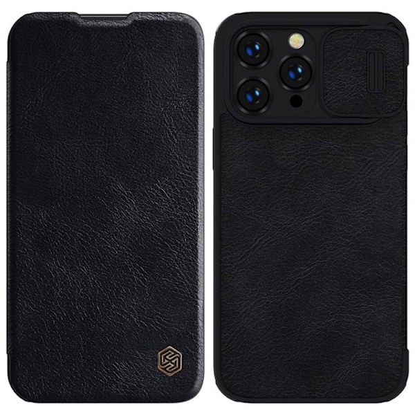 Nillkin iPhone 14 Pro Max Plånboksfodral QinPro Läder - Svart Svart
