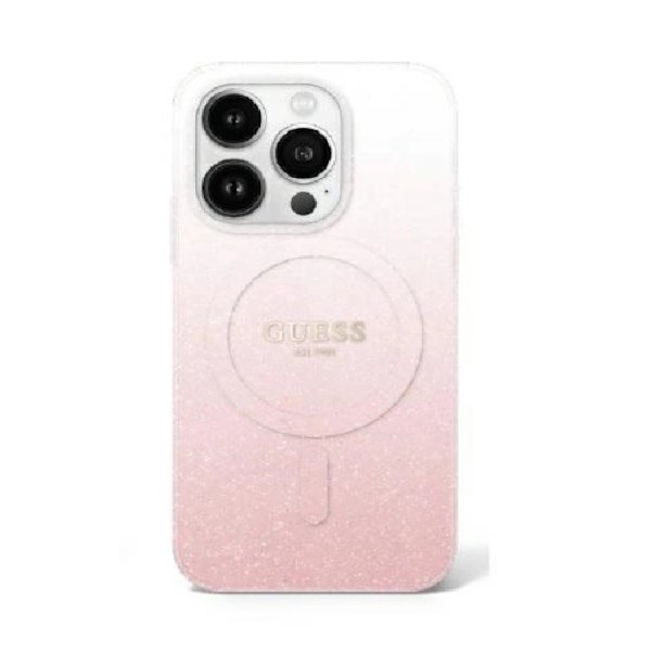 Guess iPhone 16 Pro MagSafe IML Glitter Gradient telefonetui Rosa