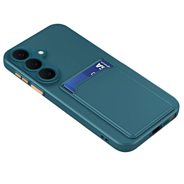 Mobilskal för Samsung Galaxy S26 Plus Flexibelt TPU med kortfack - Mörkgrön