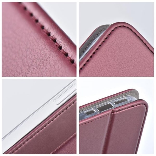 Smart Magneto Wallet Cover til Galaxy A34 5G - Burgundy